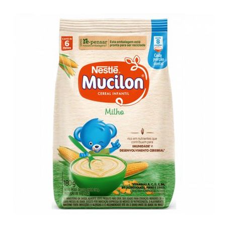 Cereal Infantil Nestlé Mucilon Milho Pacote 180gr