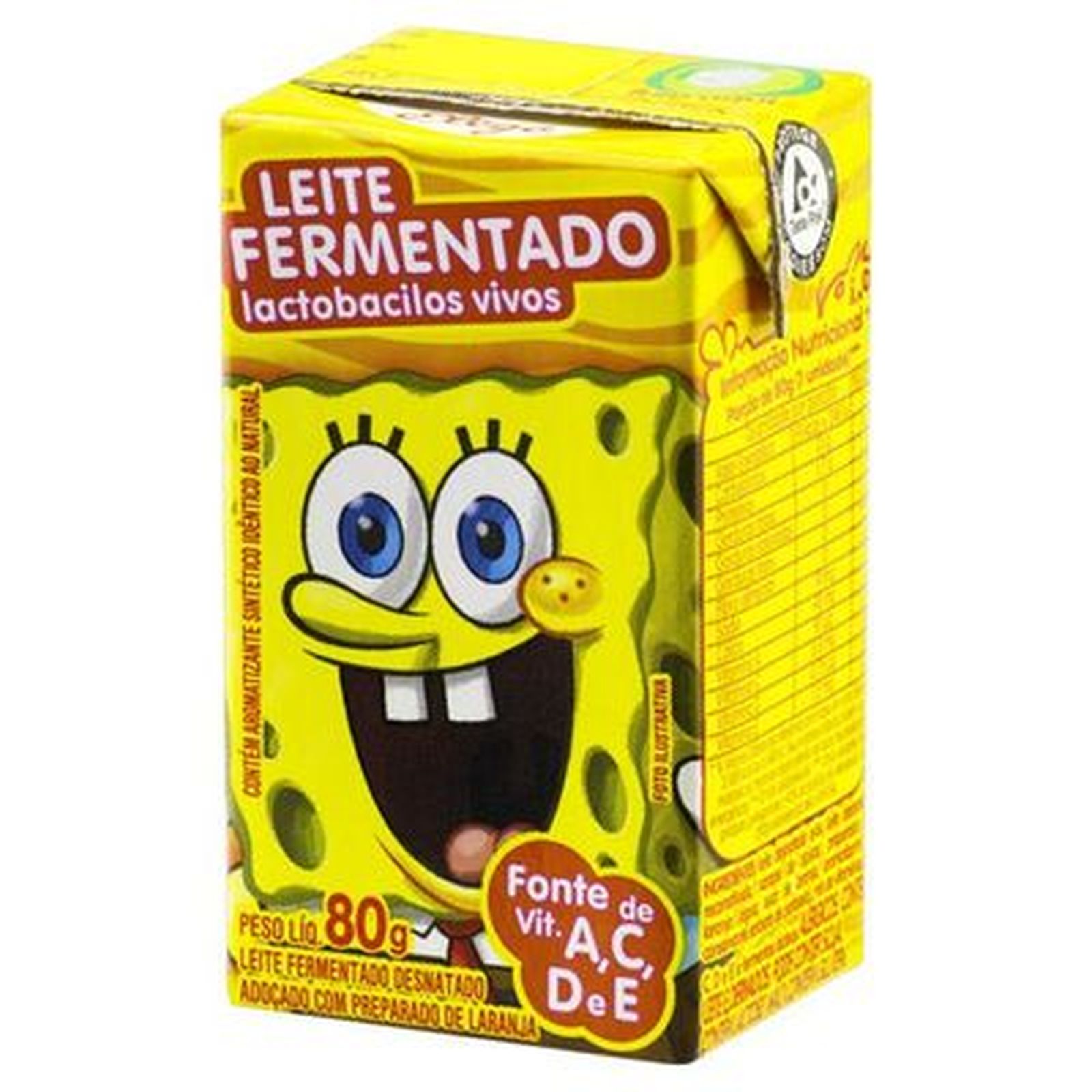 Hiperbom Supermercados - Leite Fermentado Bob Esponja Trad Laranja 80g