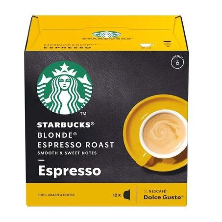 Café em Capsulas Torrado e Moído Starbucks Blonde Espresso Roast Caixa com 12un - 66gr