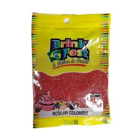 Acucar colorido brink fest vermelho 50g