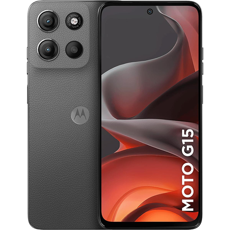 Celular Motorola G15 256GB - 12GB Ram Boost - 4G - Câmera Principal 50MP - Processador Octa-core -  Vegan Leather - Tela 6.7 - Grafite
