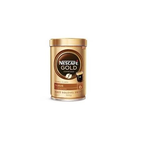 Café Solúvel em Pó Espresso Nescafé Gold Espresso Suave Lata 100gr