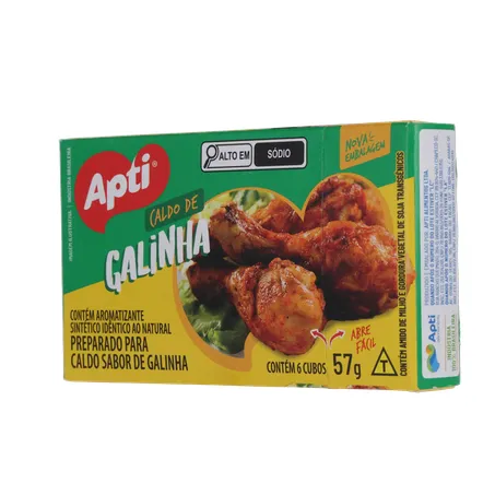 Caldo em Cubos Apti Galinha Caixa com 6un - 57gr 360-4
