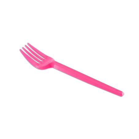 Garfo plast reg c 25 rosa