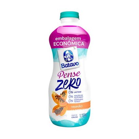 IOGURTE BATAVO PENSE ZERO LACTOSE MAMÃO 1150G