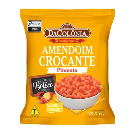 AMENDOIM DACOLONIA CROCANTE 90G PIMENTA