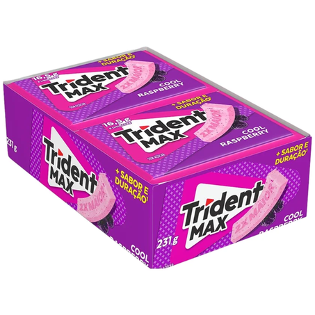 Chicle trident max cool raspberry 16,5g pcc/14un