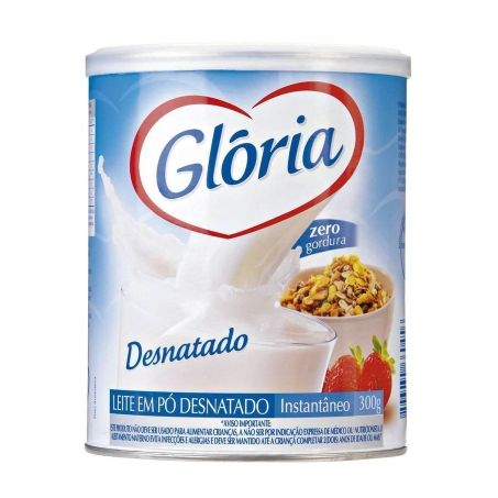 Leite em Pó Gloria Desnatado Embalagem 300G