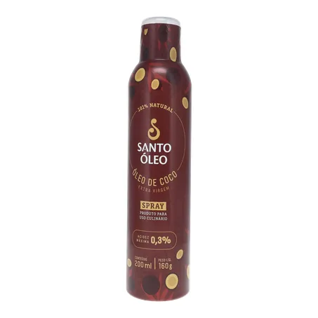 ÓLEO DE COCO EXTRA VIRGEM SPRAY 200ML - SANTO OLEO 360-1