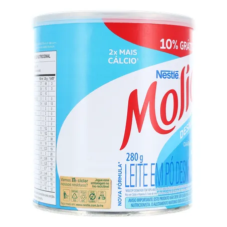 Leite Em Pó Molico Desnatado Grátis 10 280G 360-30