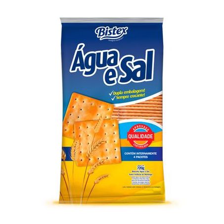 Biscoito bistex agua e sal 720g*.