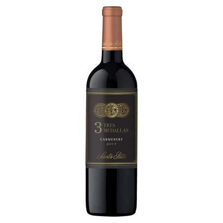 Vinho tres medallas carmenere 2017