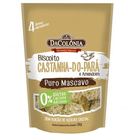 BISCOITO DACOLONIA CASTANHA 0% 200G