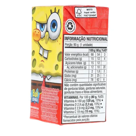 LEITE FERMENTADO BOB ESPONJA MORANGO C/6 360-24