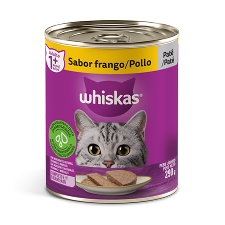 PATÊ WHISKAS FRANGO LATA 290G