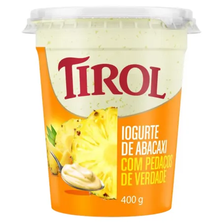 Iogurte Tirol 400g Kon Frutas Pedacos Abacaxi