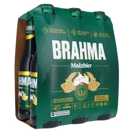 Cerveja Brahma Malzbier Long Neck 355ml C/6 360-15