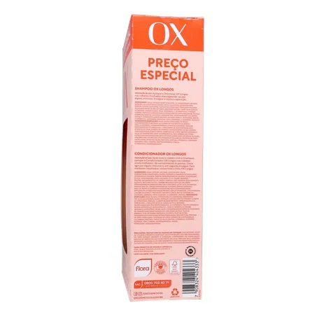 Kit Shampoo com 375Ml  Condicionador com 170Ml Ox Longos 360-8