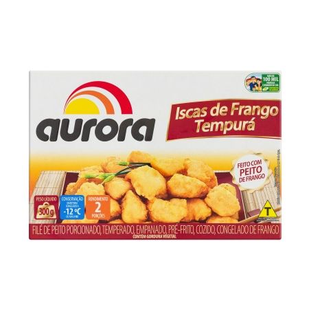 Iscas de Frango Tempurá Aurora Caixa 300G
