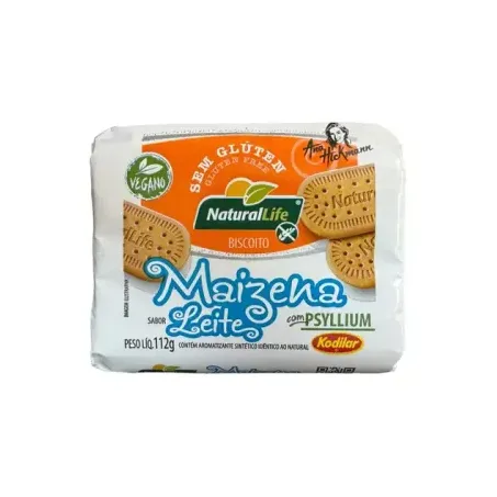 Biscoito maizena sem glúten leite naturallife 112g