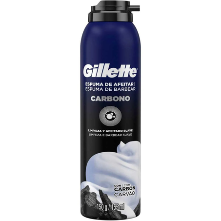Espuma barbear gillette carbono 150g