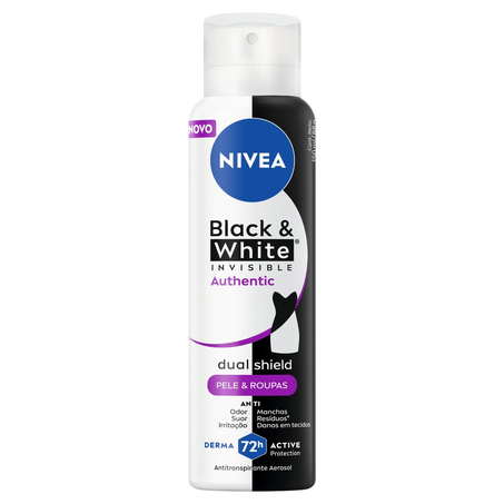 Desodorante Aerossol Nivea 150ml - Black & White - Authentic - Feminino