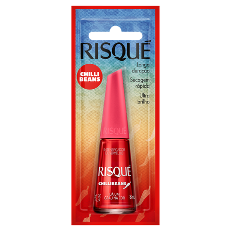 Esmalte Risqué Chili Beans Dá um Grau na Cor 8Ml