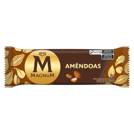 Picolé amêndoas magnum 72g