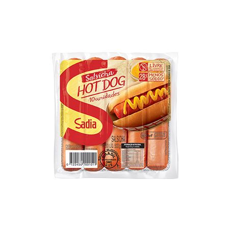 SALSICHA SADIA HOT DOG 500G