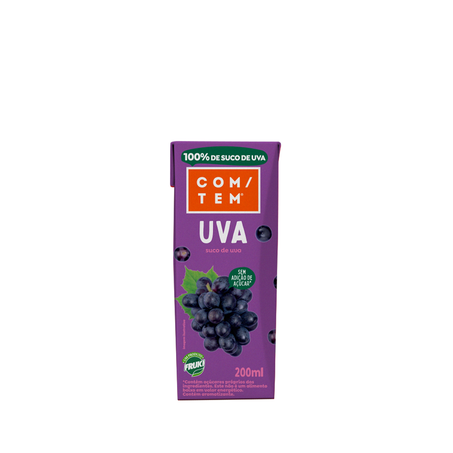 SUCO COM/TEM UVA C/MAÇÃ TP 200ML