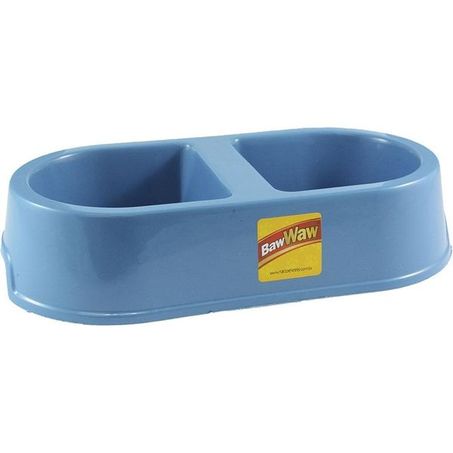 Comedouro Baw Waw Plástico Duplo Cores Variadas 1 Unidade