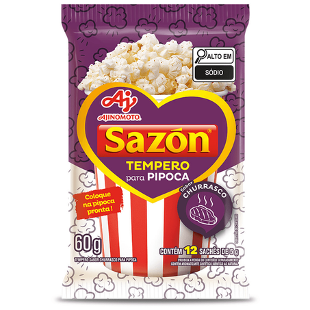 TEMPERO SAZON PIPOCA SABOR CHURRASCO 60G