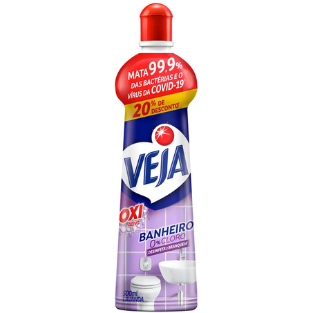 LIMPADOR VEJA BANHEIRO ANTIBAC LAVANDA SQZ 500ML