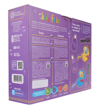 Kit infantil premisse cachos shampoo 400ml + condicionador 400ml 360-13