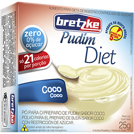 Pudim Bretzke 25g - Diet - Coco