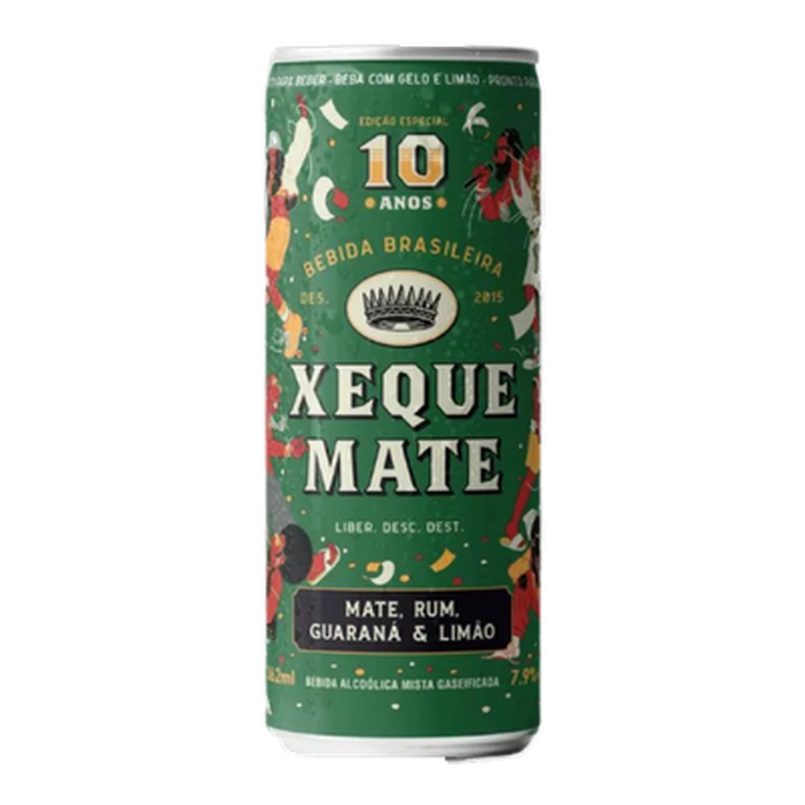 Bebida Mista Xeque Mate Run Mate Guaraná e Limão Lt 362ml