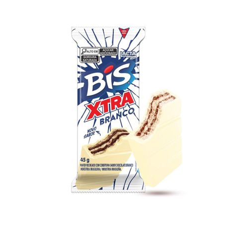 Wafer lacta bis xtra branco 45g