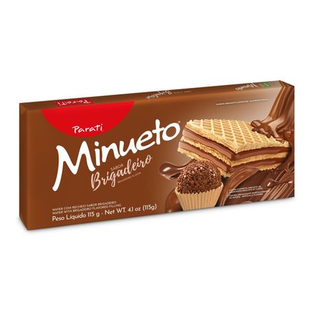 BISCOITO WAFER RECHEIO BRIGADEIRO MINUETO