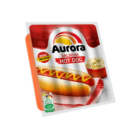 Salsicha aurora hot dog 500gr c/11 un