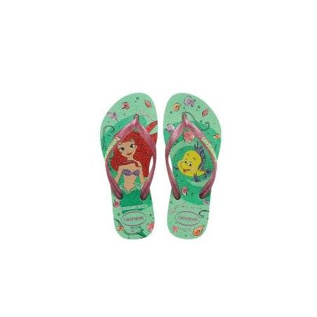 CHINELO HAVAIANAS KIDS SLIM PRINCESS VERDE CHA 35/36