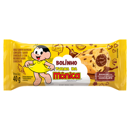 Bolinho Casa Suíça Turma da Mônica Gotas de Chocolate 40g