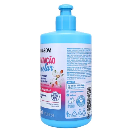 Creme de Pentear Vinilady Hidratação Micelar Frasco 300ml 360-6