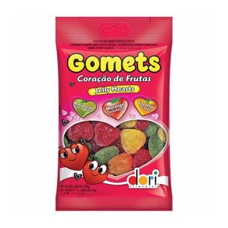 Goma dori gomets coração de frutas pacote 150g