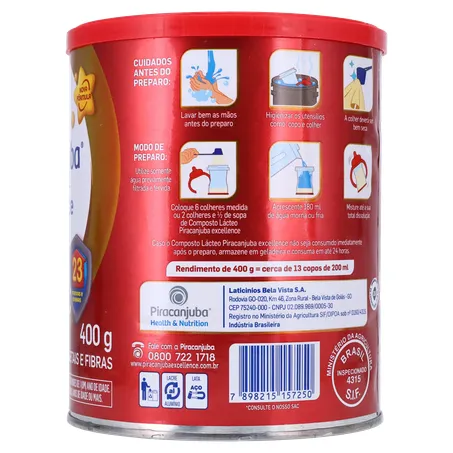 Composto Lácteo Piracanjuba Excellence  Lata 400gr 360-10