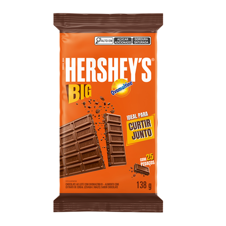 CHOCOLATE HERSHEYS BARRA CHOCOLATE AO LEITE COM OVO MALTINE 138G