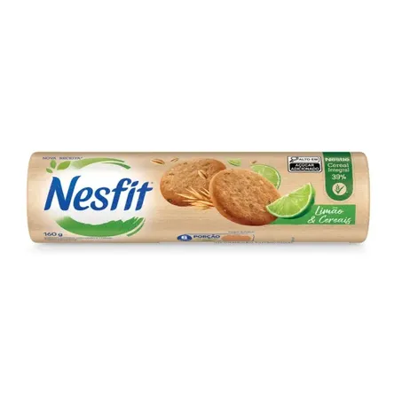 Biscoito nestlé nesfit limão e cereais pacote 160g