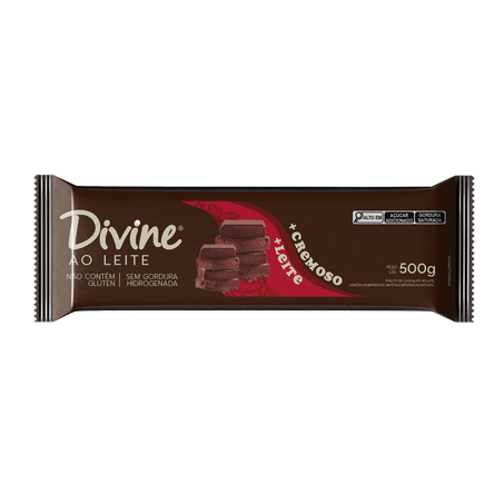 CHOCOLATE EM BARRA DIVINE AO LEITE 500G