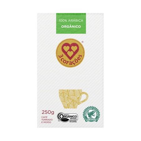 Café 3 Corações Orgânico Pacote A Vácuo 250G