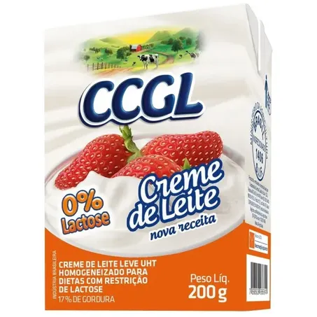 Creme leite zero lactose ccgl tp 200g