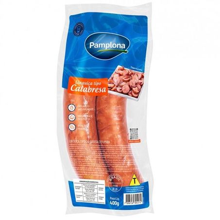 Linguica Calabresa Pamplona Defumada 400g 
 